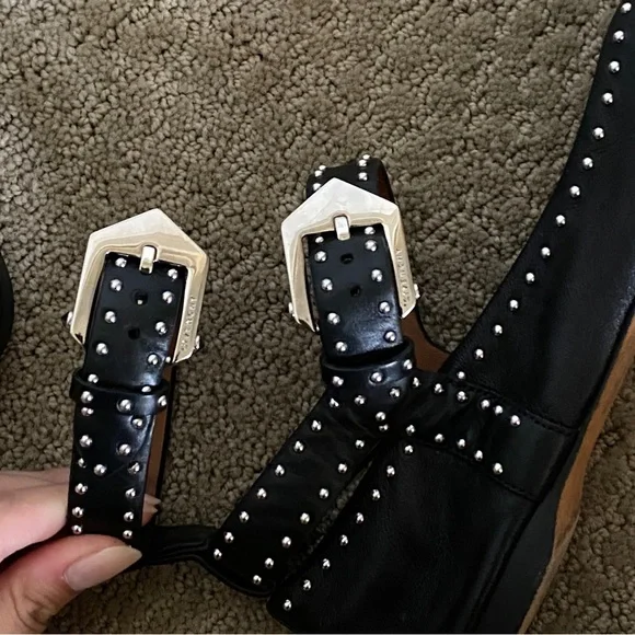 Givenchy Black Flats with Silver Studs - Picture 5 of 7